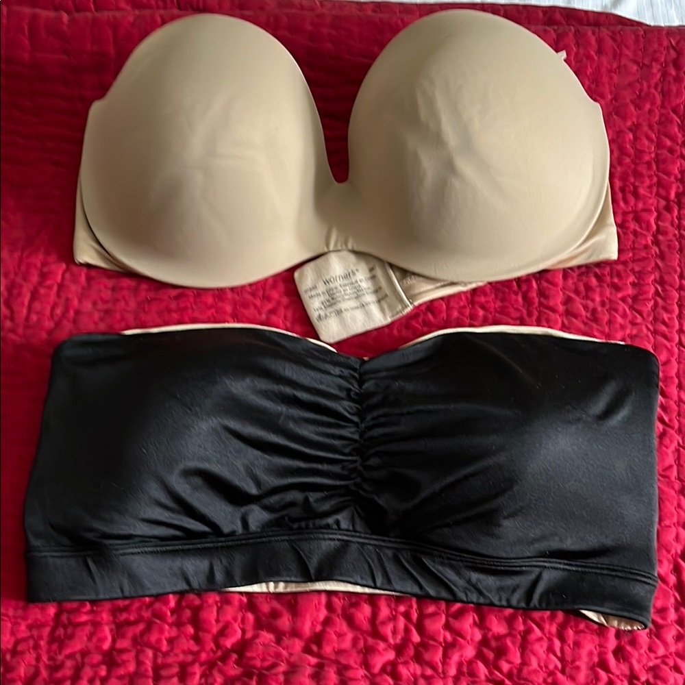 Warner's Black and Tan Bandeau Intimates
